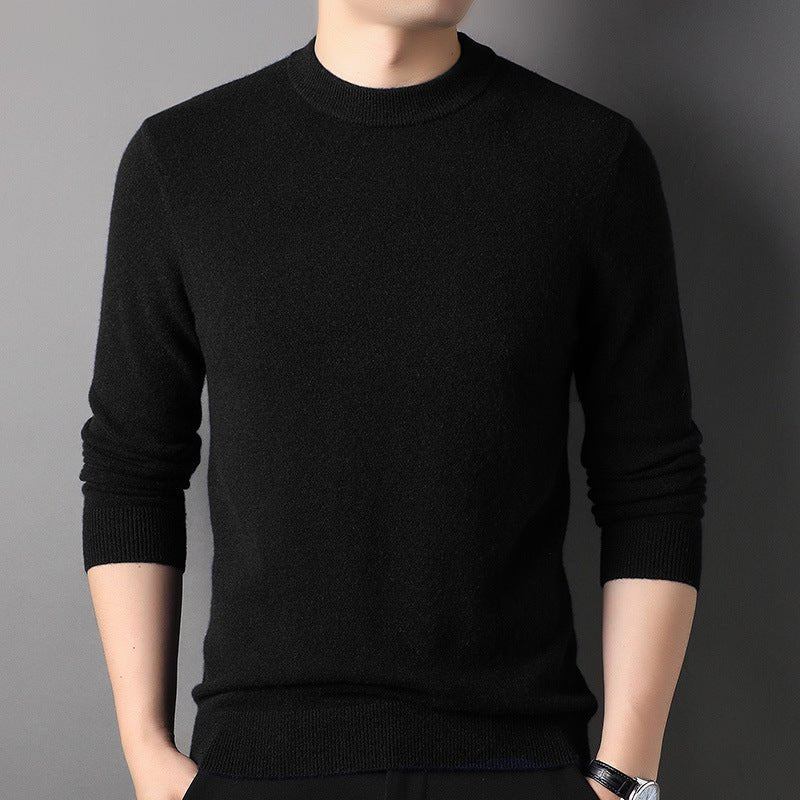 Mens Crew Neck Cashmere Sweater Long Sleeve Cashmere Pullover Tops