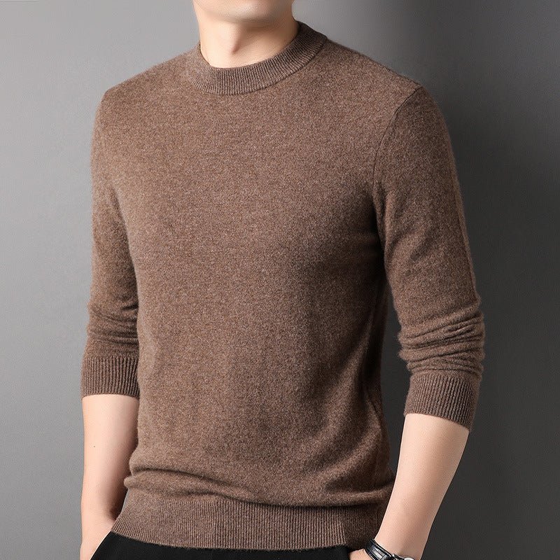 Mens Crew Neck Cashmere Sweater Long Sleeve Cashmere Pullover Tops