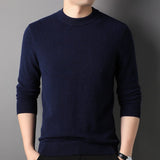 Mens Crew Neck Cashmere Sweater Long Sleeve Cashmere Pullover Tops