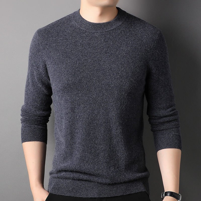 Mens Crew Neck Cashmere Sweater Long Sleeve Cashmere Pullover Tops