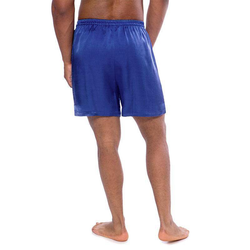 Men's Royal Blue 100% Silk Sleep Shorts