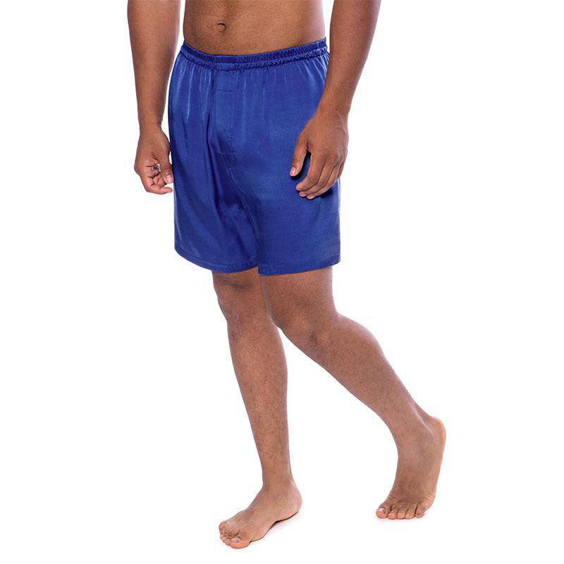 Men's Royal Blue 100% Silk Sleep Shorts