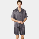 Men's Short Silk Pajama Set Real Pure Silk Pajamas