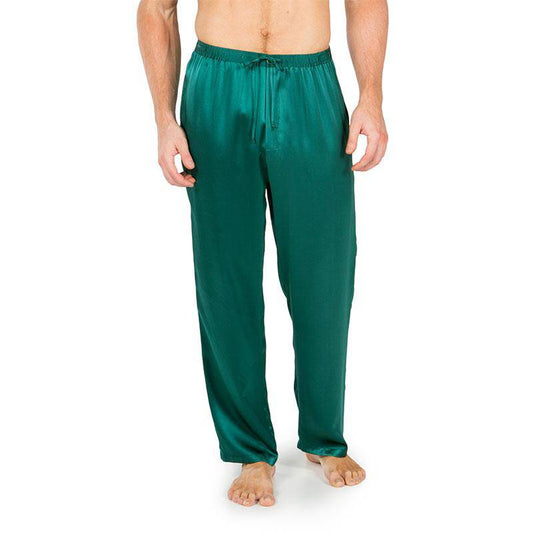 Mens Silk Pajama Long Pants Silk Pajamas Bottoms Sleep Pants