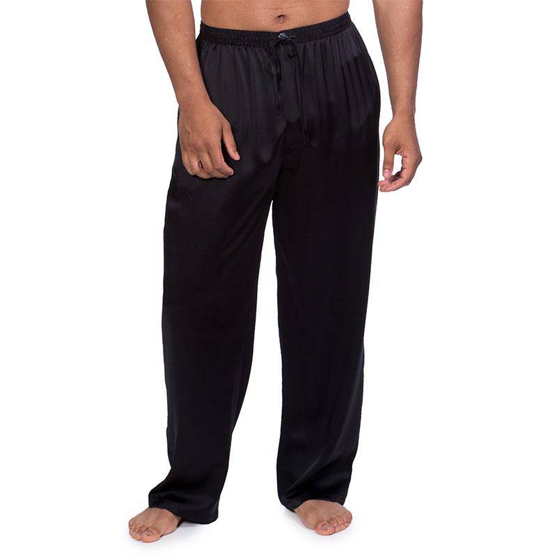 Mens Silk Pajama Long Pants Real Silk Pajamas Bottoms Sleep Pants