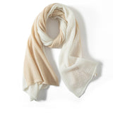 Mixed Colors Pure Cashmere Scarf Cut - out Long Cashmere Shawl and Wraps