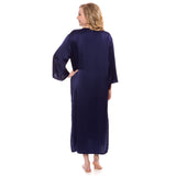 Women Loose Pullover Silk Nightwear Long Silk Dressing Gown