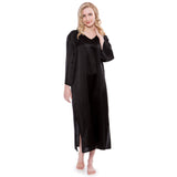 Women Loose Pullover Silk Nightwear Long Silk Dressing Gown