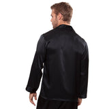 One Piece Men's Black Silk Pajama Top