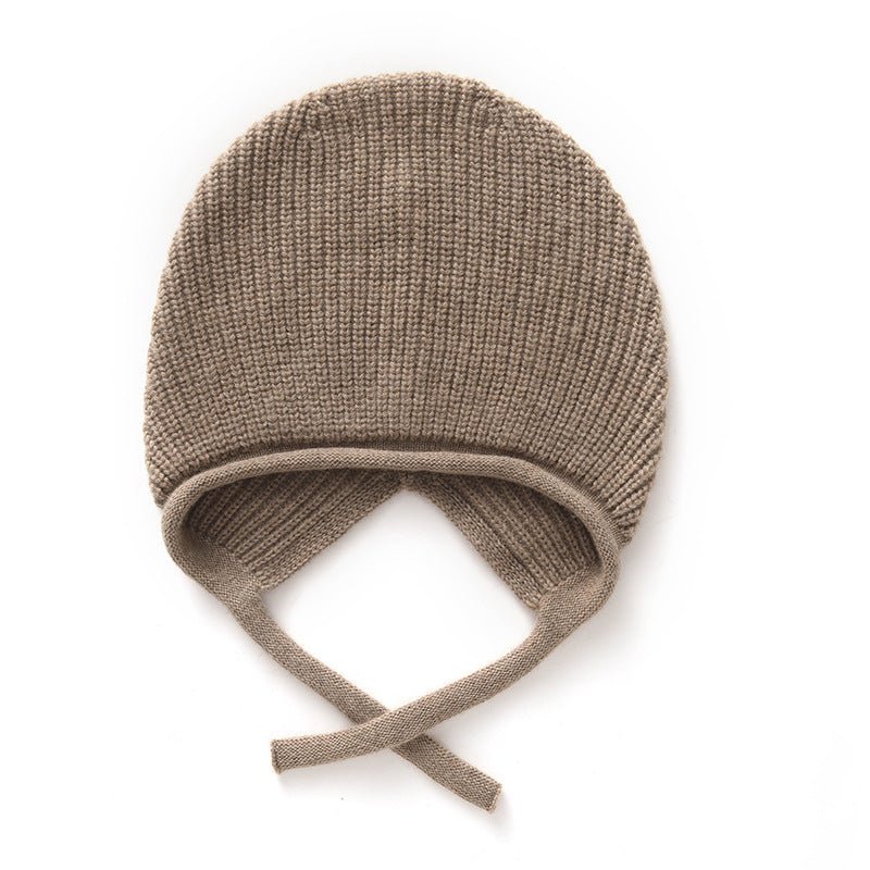 Pure Cashmere Beanie Hat Curl Edge Cashmere Ski Cap for Women Tie - able Hats