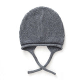 Pure Cashmere Beanie Hat Curl Edge Cashmere Ski Cap for Women Tie - able Hats