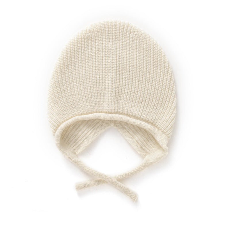 Pure Cashmere Beanie Hat Curl Edge Cashmere Ski Cap for Women Tie - able Hats