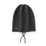 Pure Cashmere Beanie Hat with Drawstring Cashmere Double - Layered Ski Cap Head Warmer