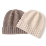 Pure Cashmere Cap for Fall Winter Cashmere Hat Solid Cashmere Knit Beanies Skull Cap