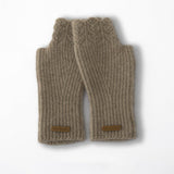 pure cashmere knitted gloves for women soft cashmere fingerless mitts for winter - slipintosoft