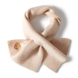 Pure Cashmere Scarf Cashmere Neck Warmer with Embroidered Flower
