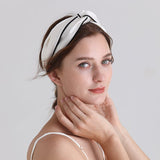 Pure Mulberry  Silk HeadBand With Trimming For Women