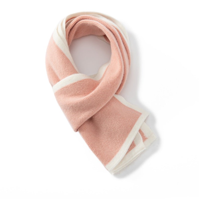 Short Cashmere Scarf for Kids and Women Cashmere Neck Warmer Mixed Colors - slipintosoft