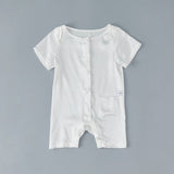 100% Mulberry Silk Classic Short Sleeves Bodysuit For Babies - slipintosoft