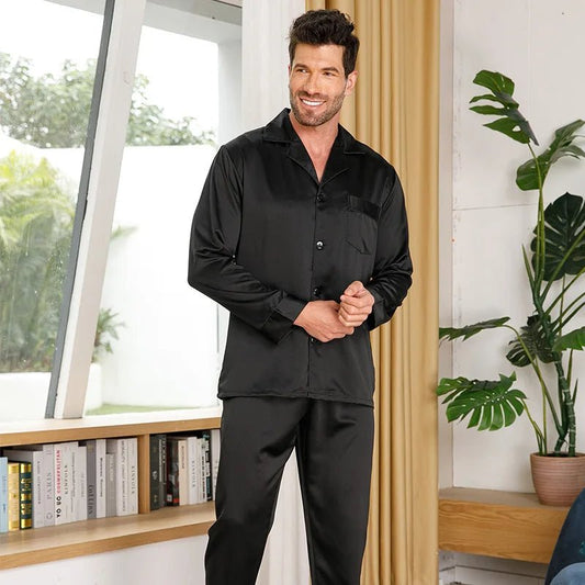 Silk Pajamas for Men 100% Real Silk Pajamas Set