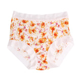 Silk printed boxer briefs knitted silk women's mid-waist briefs sexy, comfortable and breathable - slipintosoft