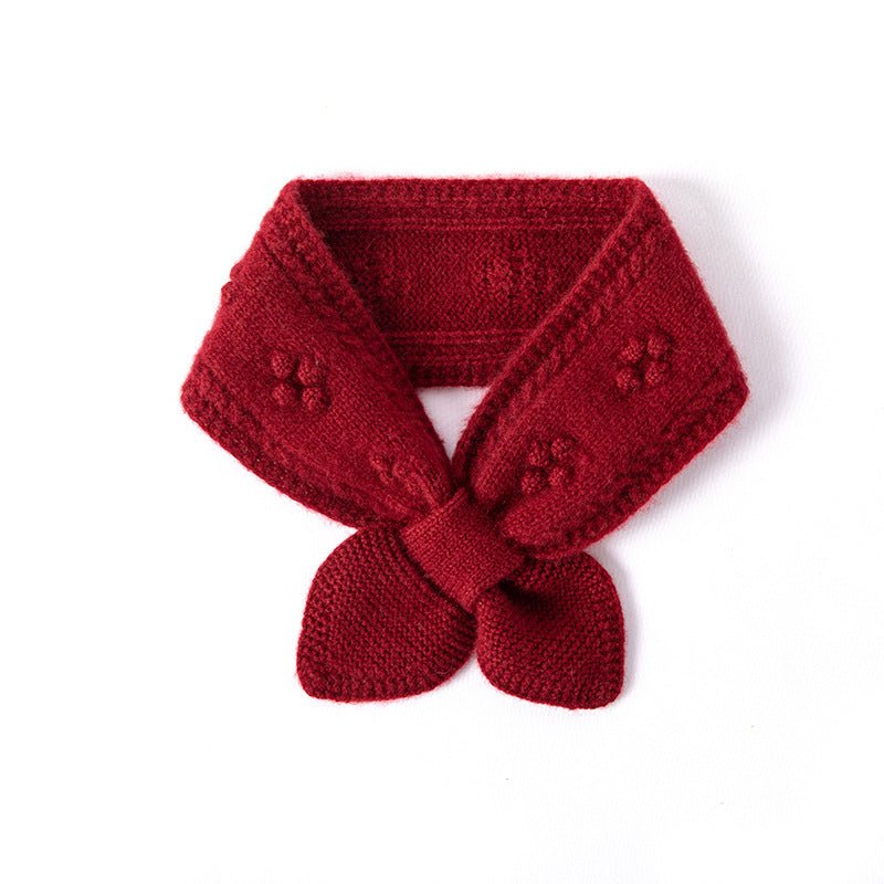 Small Cashmere Scarf for Women Crochet Cashmere Knitted Neckerchief Fall Winter