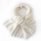 Soft Cashmere Cut - out Scarf Small Crossed Cashmere Neckerchief for Women