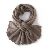 Soft Cashmere Cut - out Scarf Small Crossed Cashmere Neckerchief for Women