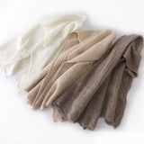 Soft Cashmere Cut - out Scarf Small Crossed Cashmere Neckerchief for Women