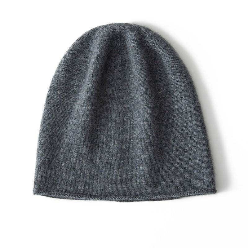 Solid Cashmere Hats for Adults Soft Knitted Cashmere Beanie Fall Winter