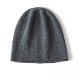 Solid Cashmere Hats for Adults Soft Knitted Cashmere Beanie Fall Winter