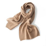 Solid Cashmere Scarves for Couple Warm Knitted Cashmere Neck Scarf for Fall Winter - slipintosoft