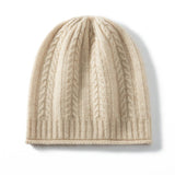 Solid Knitted Cashmere Beanie Cashmere Hats Winter Warm Cashmere Hat