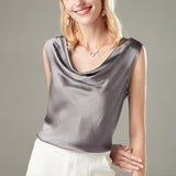 Versatile Ladies Silk Sleeveless Blouse 100 Mulberry Silk Tops