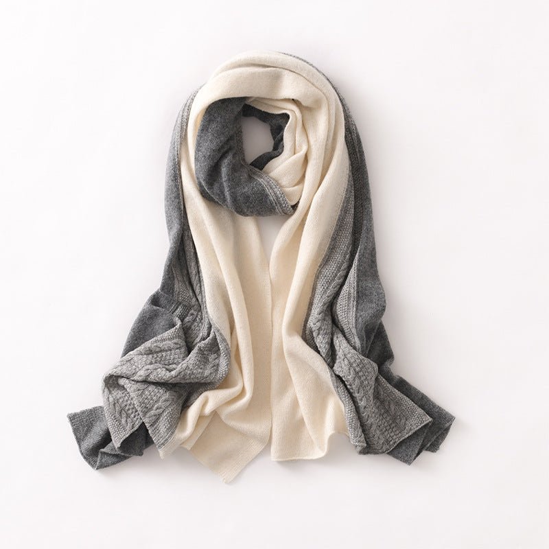 Winter Mixed Colors Cashmere Scarf Long Knitted Cashmere Scarves for Women