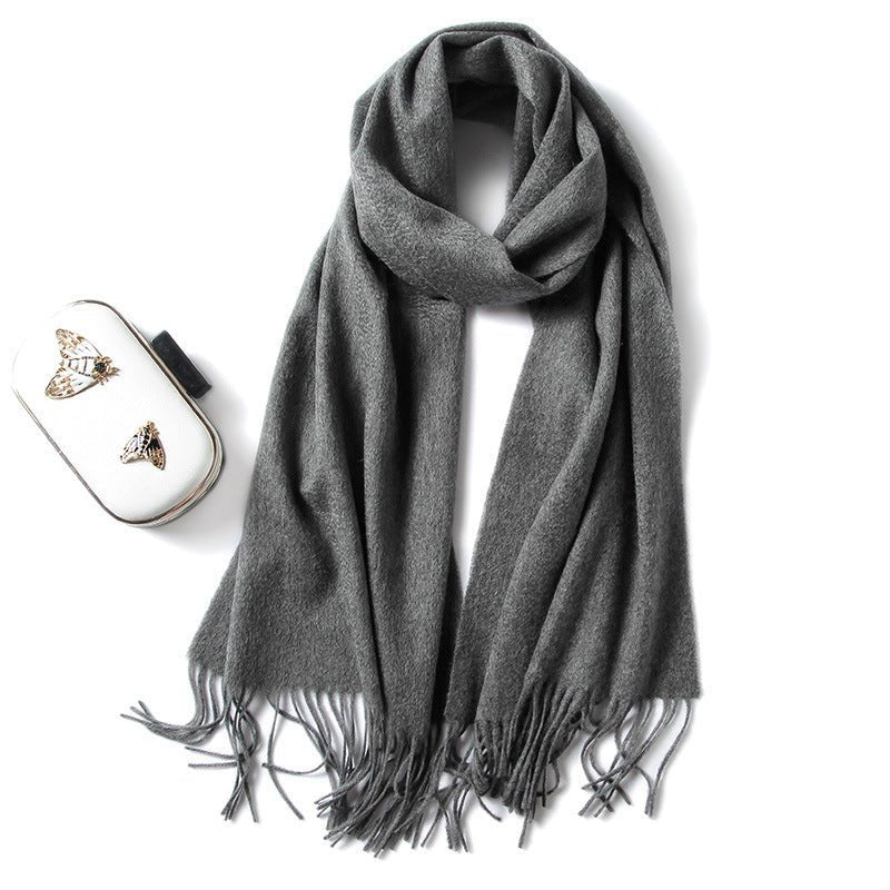 Women and Men Pure Cashmere Scarf Long Lightweight Cashmere Wrap Scarf with Tassel