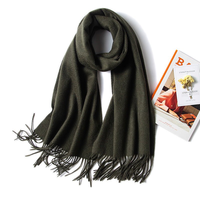 Women and Men Pure Cashmere Scarf Long Lightweight Cashmere Wrap Scarf with Tassel