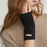 Women Half Finger Cashmere Gloves Warm Knit Fingerless Cashmere Gloves Common Size