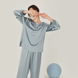 Women Loose Silk Sleepwear 100% Silk Pajama Set