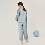 Women Loose Silk Sleepwear 100% Silk Pajama Set