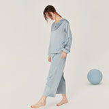 Women Loose Silk Sleepwear 100% Silk Pajama Set