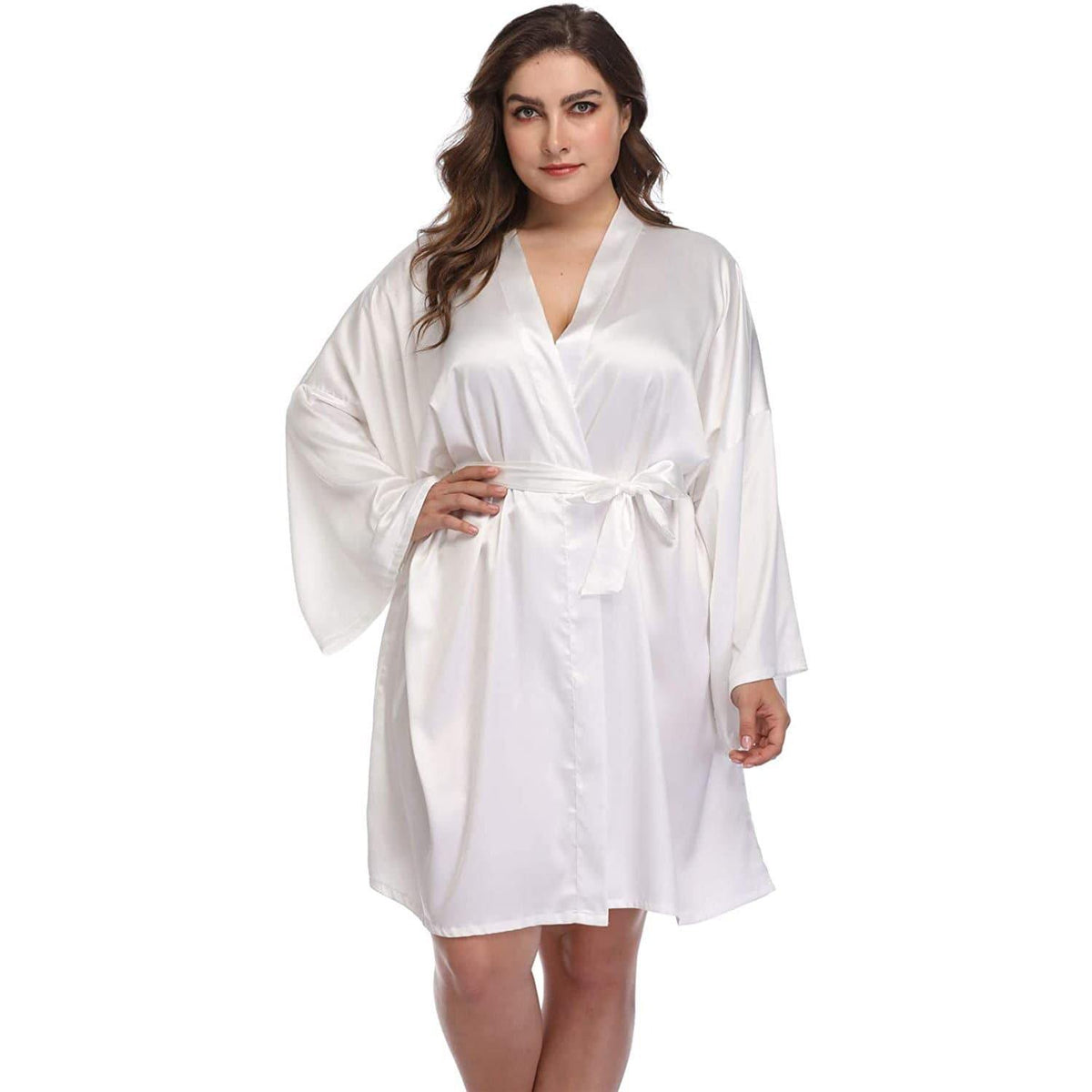 Women plus size silk Robes 100% Mulberry pure Silk Bathrobe With Belt