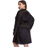 Women plus size silk Robes 100% Mulberry pure Silk Bathrobe With Belt