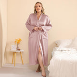 Women Plus Size Silk Robes Full Length 100% Silk Robes