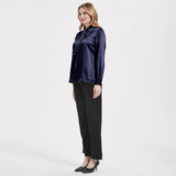 Women silk blouses Long Sleeves Ribbon Mulberry Office Silk Shirts