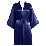 Women Short Silk Kimonos 100% Mulberry Silk Kimono Robe