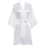 Women Short Silk Kimonos 100% Mulberry Silk Kimono Robe