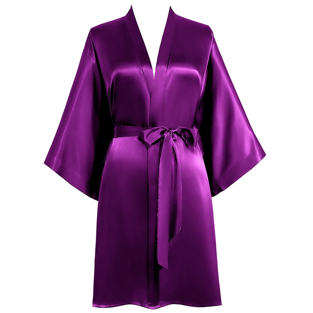 Women Short Silk Kimonos 100% Mulberry Silk Kimono Robe