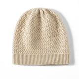 Women Solid Knitted Cashmere Hats Multi Colors Cashmere Beanie for Fall Winter