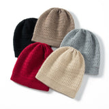 Women Solid Knitted Cashmere Hats Multi Colors Cashmere Beanie for Fall Winter